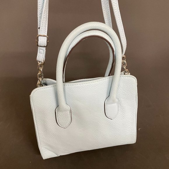 Womens Baby Blue Faux Leather Purse w/Detachable Shoulder Strap*1 Flaw FREE**** - Picture 8 of 8